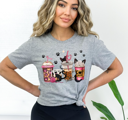 CAT MOM COFFEE Crew-Neck