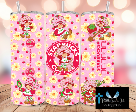 Strawberry girl 20z tumbler