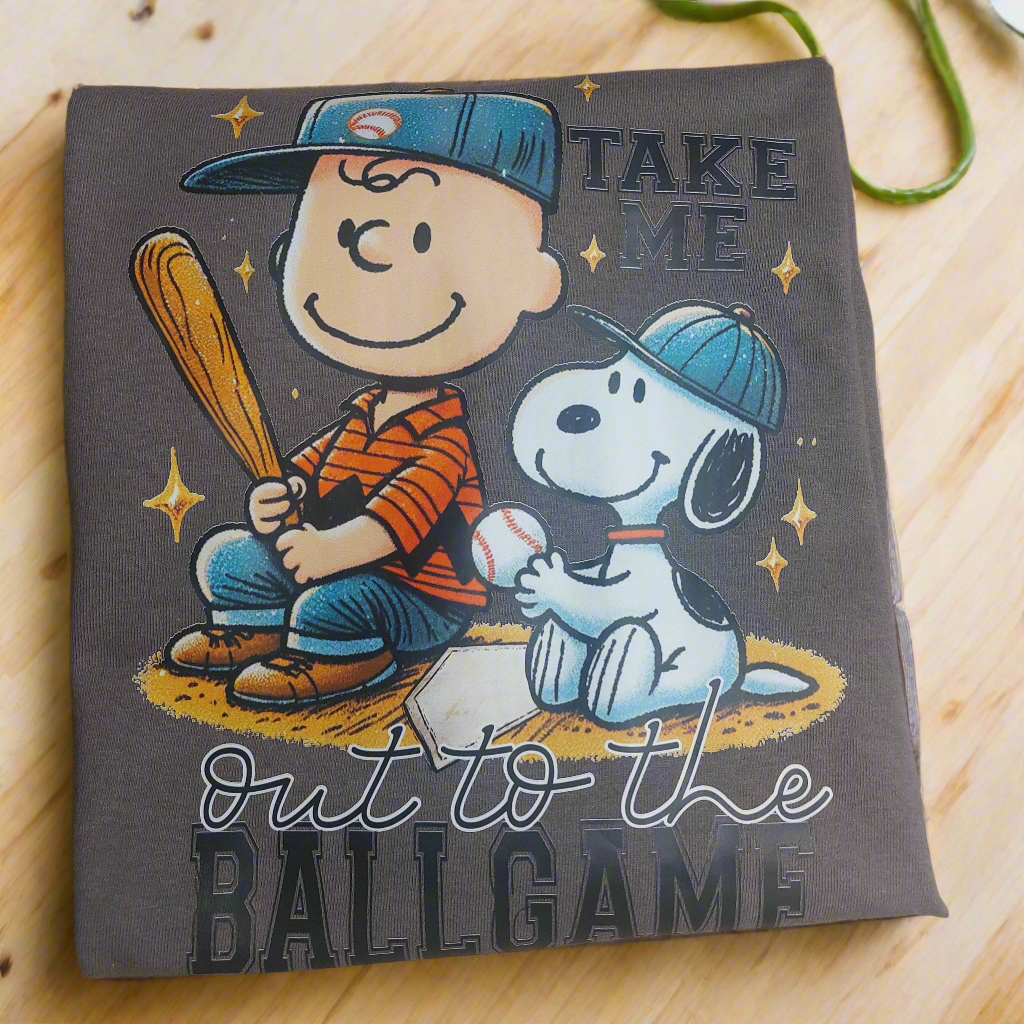 Take me out to the ball game T-shirt crew-neck ready to go