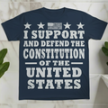 I support and defend the constitution of the USA T-shirt crew-neck ready to go #1141