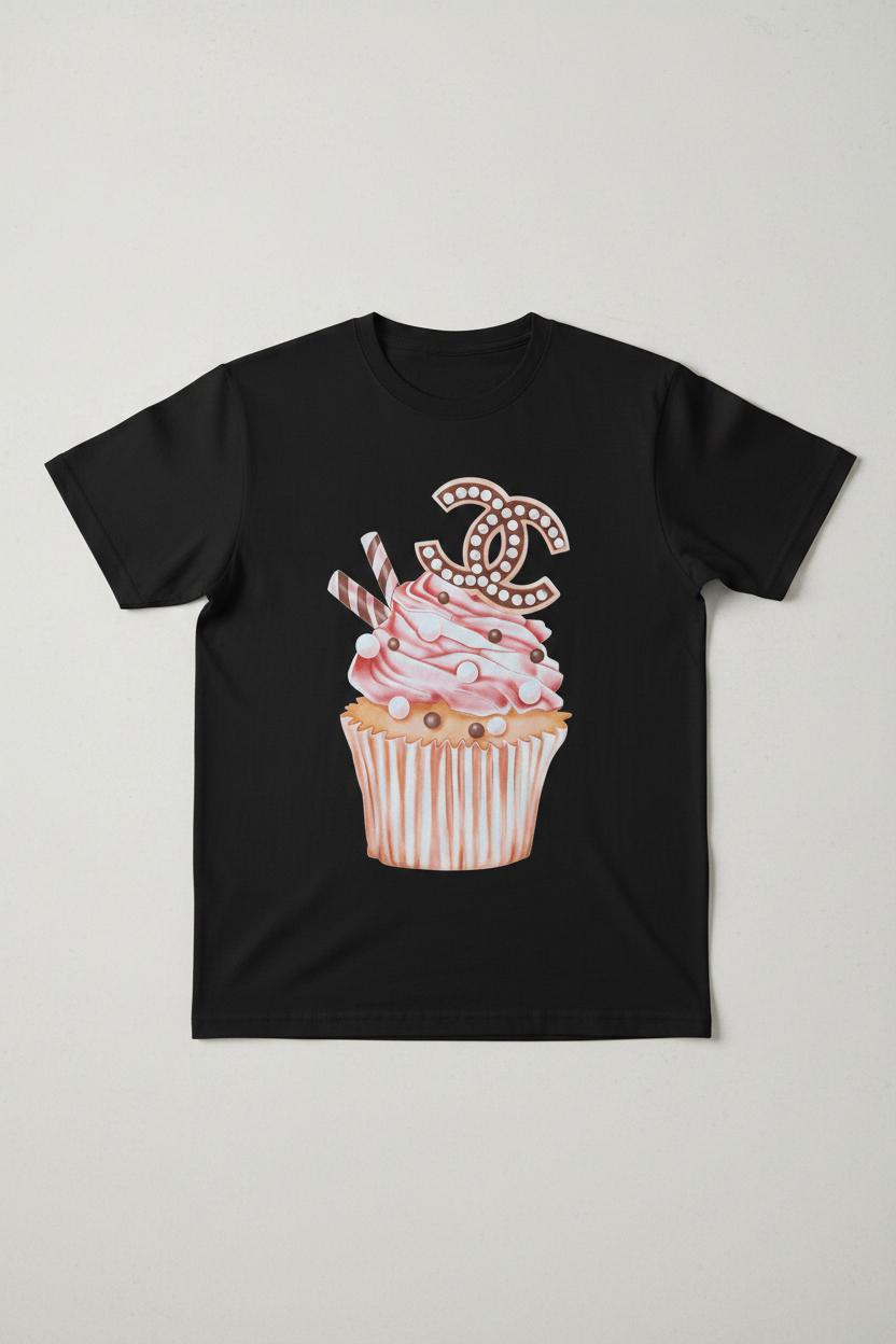 Cup cake CC T-shirt Crew-neck ready to go #1154