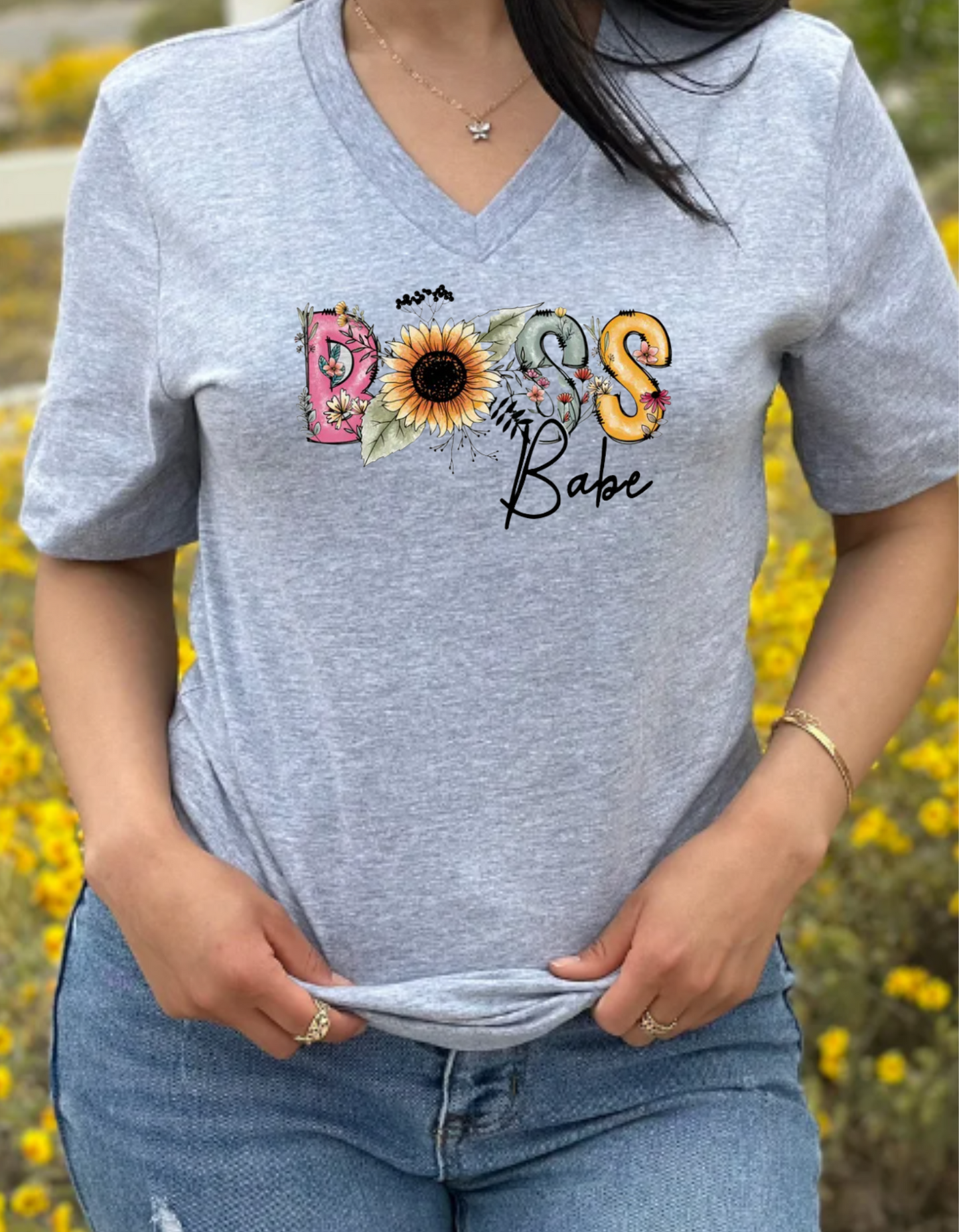 "Boss Babe" Floral T-Shirt