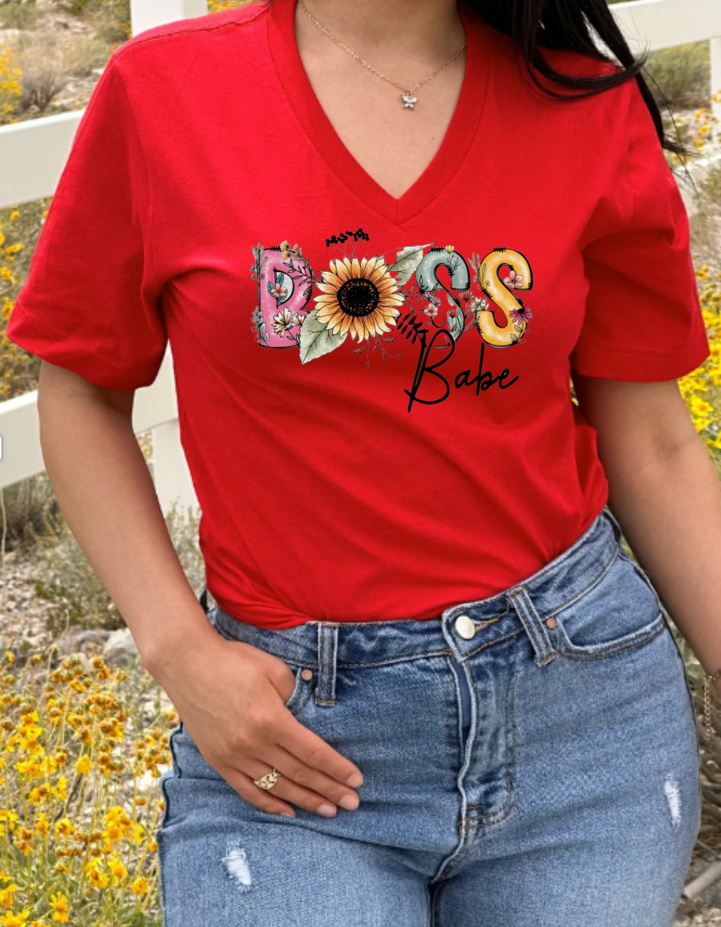 "Boss Babe" Floral T-Shirt