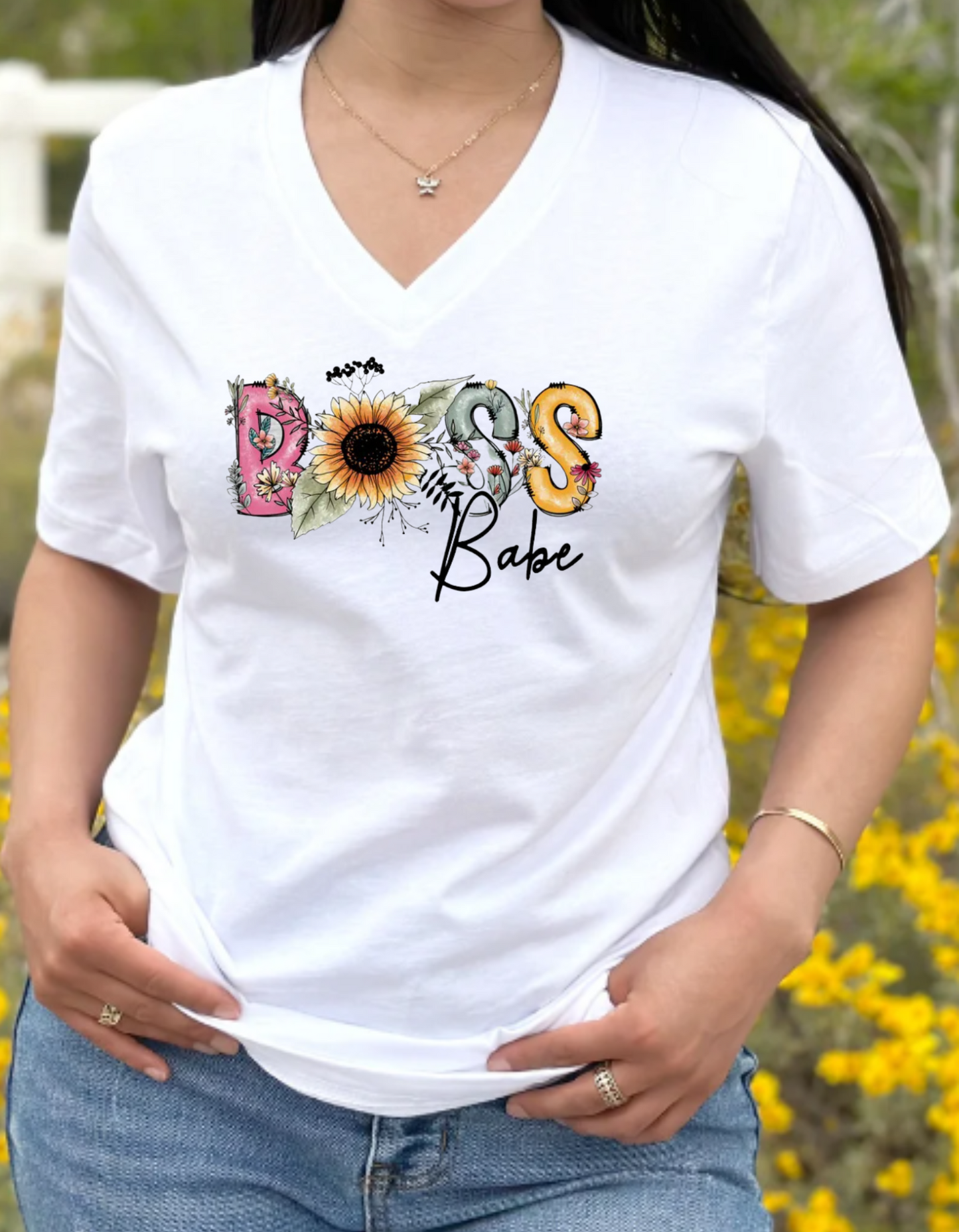 "Boss Babe" Floral T-Shirt