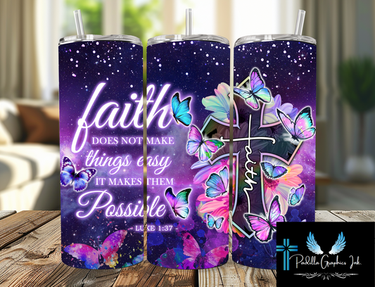 Bible verse Luke 1:37 20oz tumbler