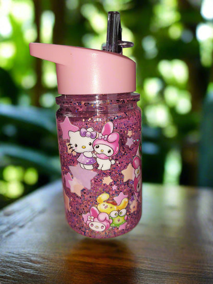 Kitty Plastic Kids Snow globe Tumbler 10oz