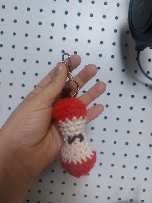CROCHET  Apple  handmade keychain