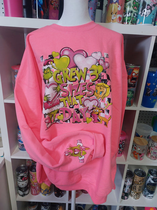 Christmas Grinchy  crew neck sweater