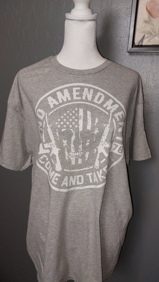 2ND AMENDMENT COME AND GET IT  CREW-NECK T-SHIRT