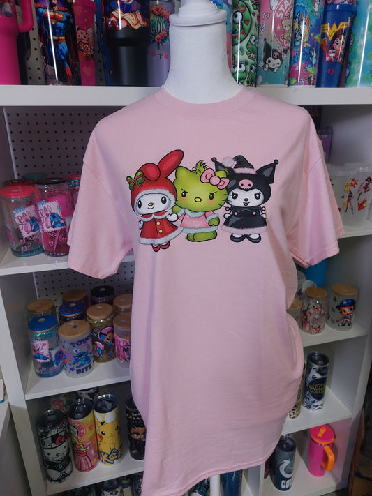 Christmas kitty friends  crew-neck t-shirt
