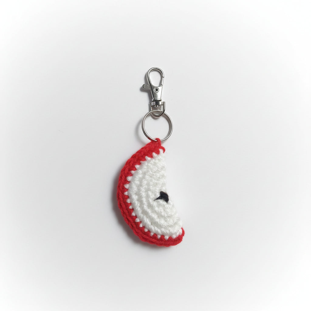 CROCHET Apple  handmade keychain