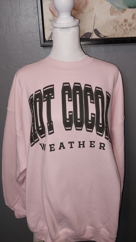 HOT COCOA WEATHER PUFF  crew neck sweater