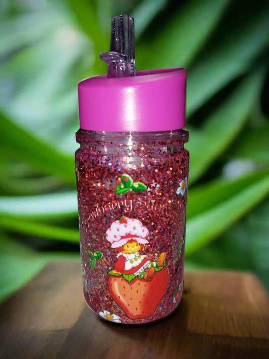 Strawberry Plastic Kids Snow globe Tumbler 10oz