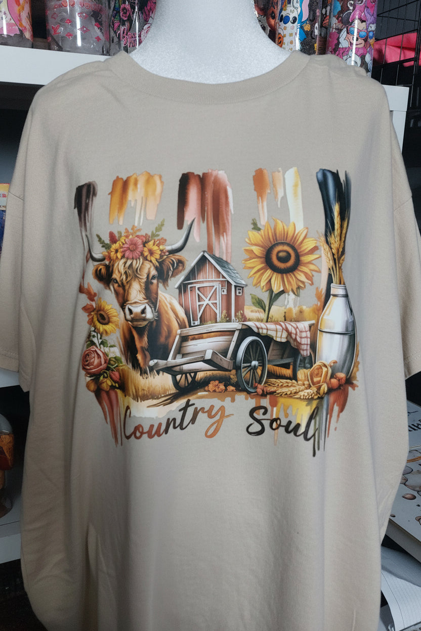 Country soul  crew neck t-shirt #3878