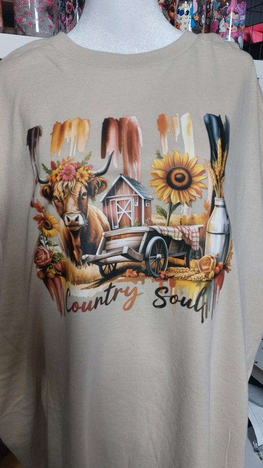 Country soul  crew neck t-shirt
