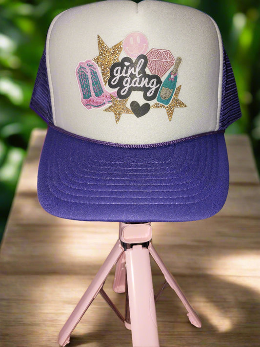 GIRL GAN ADJUSTIBLE CUSTUM TRUCKER HAT