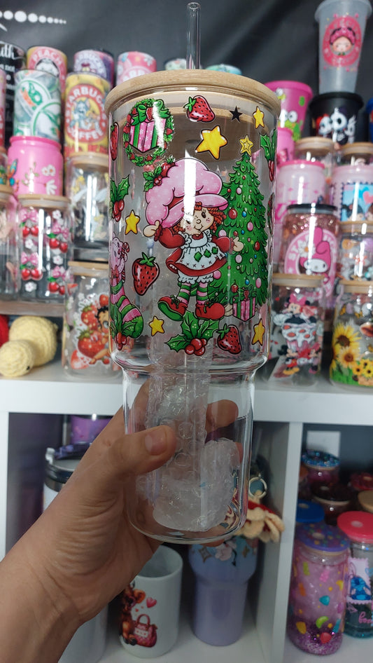 Cake doll 40oz GLASS TUMBLER WITH HANDLE