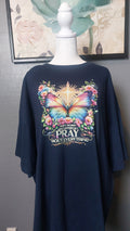 BUTTERFLY DONT WORRY ABOUT EVERYTHING PRAY ABOUT EVERYTHING  CREW-NECK T-SHIRT #3851