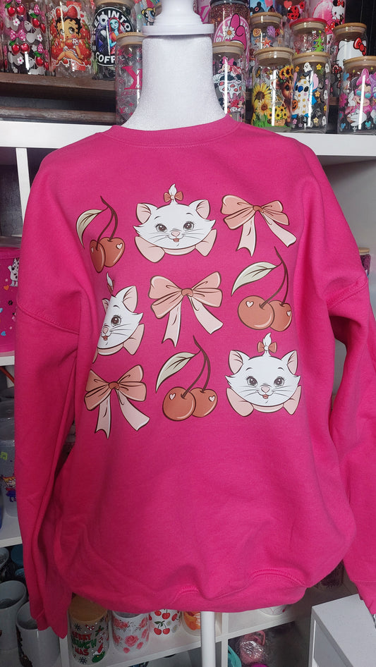 Cat  crew neck sweater