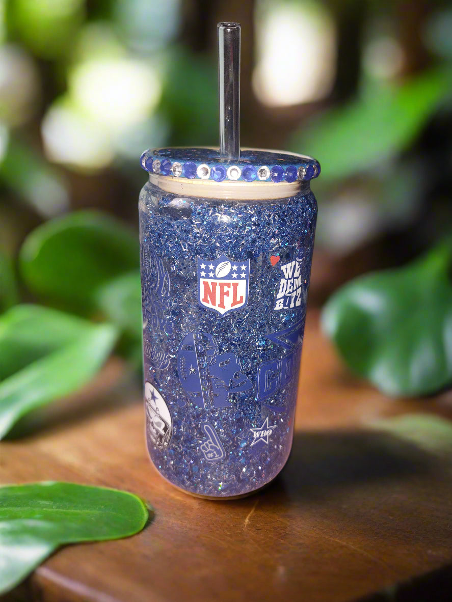 BOYZ FOOTBALL TEAM Snow globe tumbler 12 oz