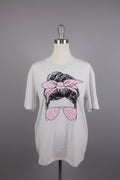 LADY LV  V-NECK T-SHIRT #3962