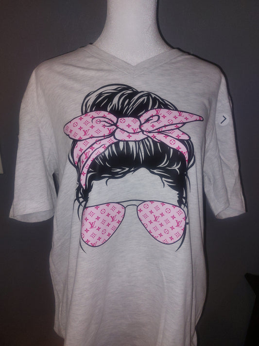 LADY LV  V-NECK T-SHIRT