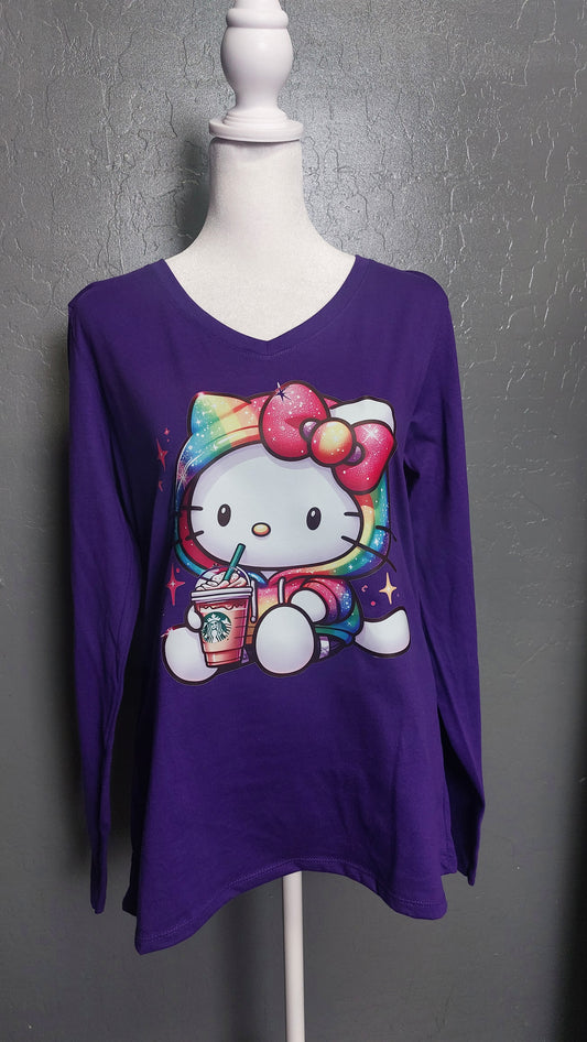 Long sleeve V-neck KITTY