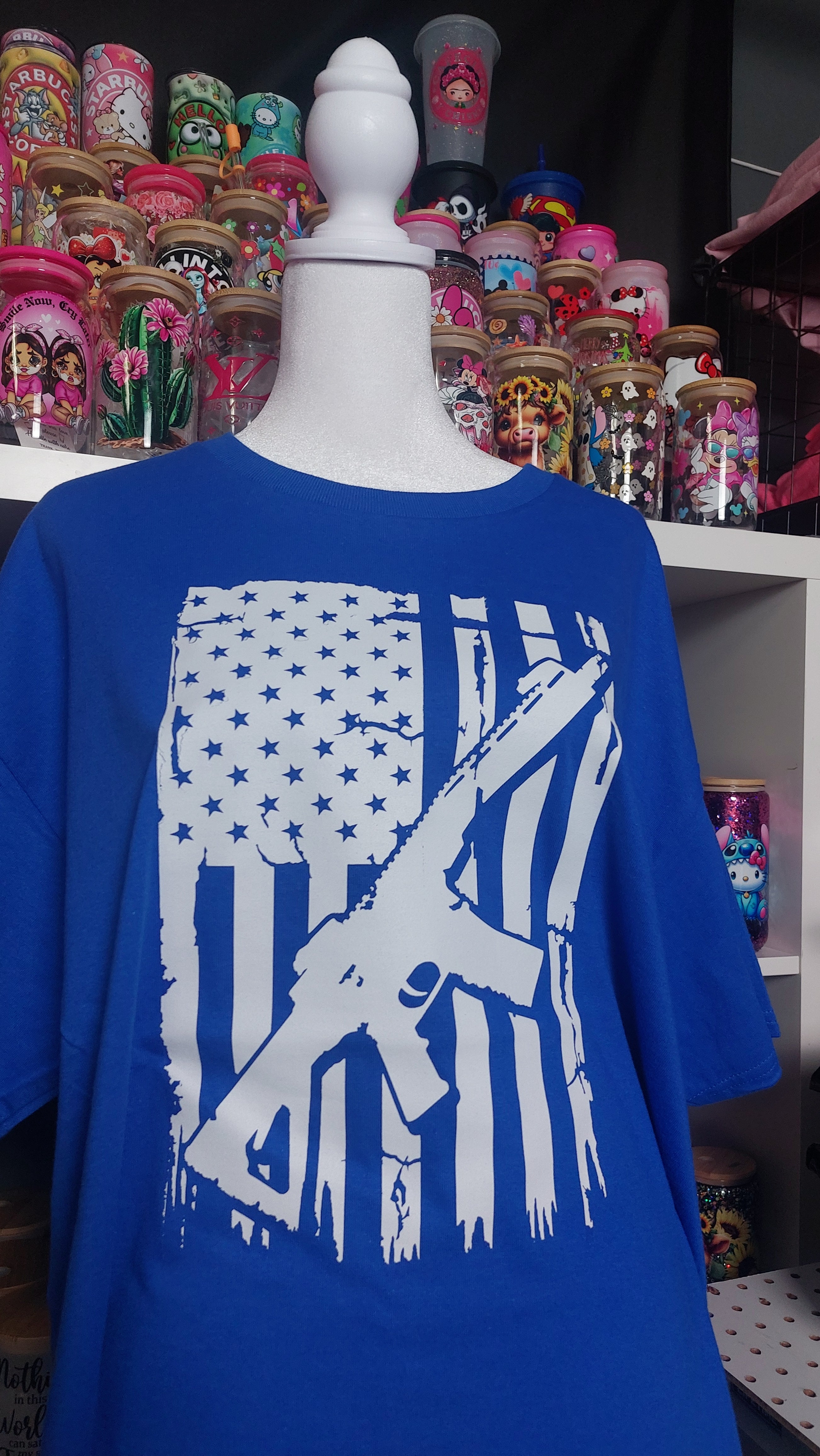 FLAG AR  NECK T-SHIRT #3940