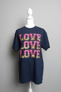 LOVE LOVE LOVE   Crew neck t-shirt  #3979