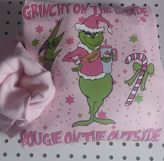 Grinchy Christmas crew neck sweater