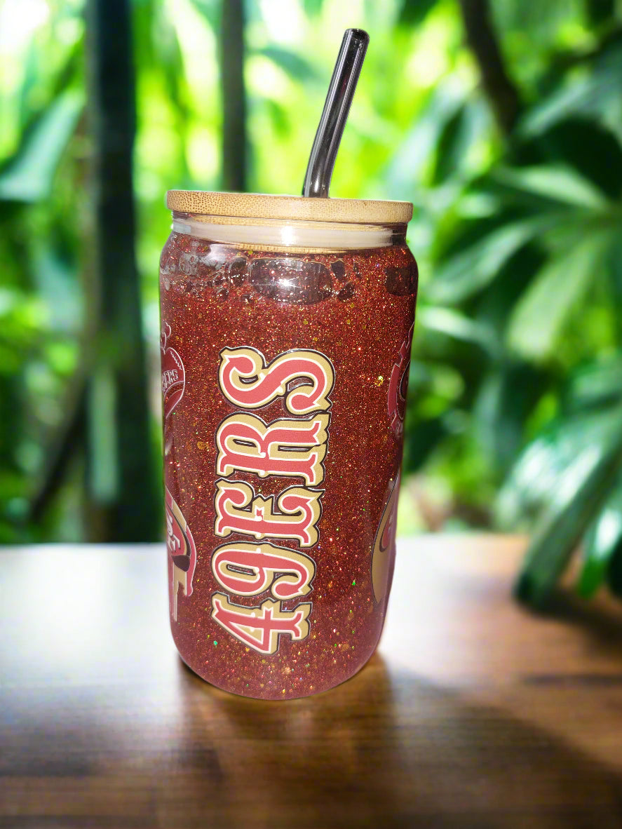 49  FOOTBALL Snow globe tumbler 12 oz