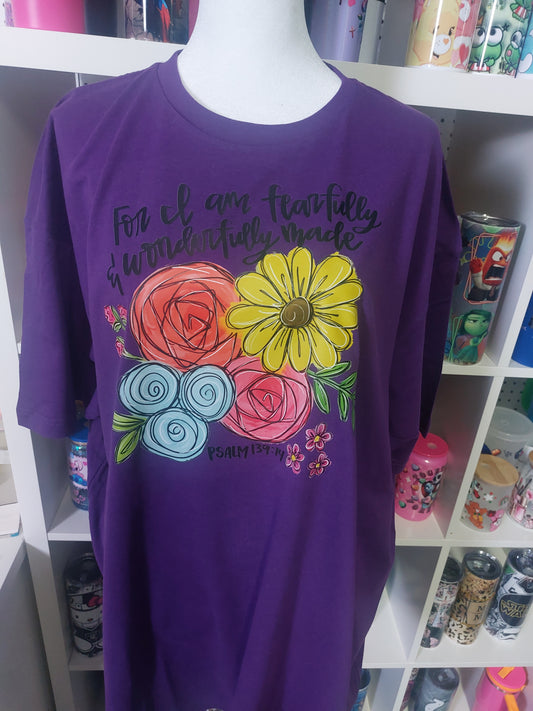 FOR I AM FEARFULLY & WONDERFULLY MADE CREW NECK T-SHIRT