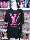 LV Flowers V-NECK T-SHIRT #3789