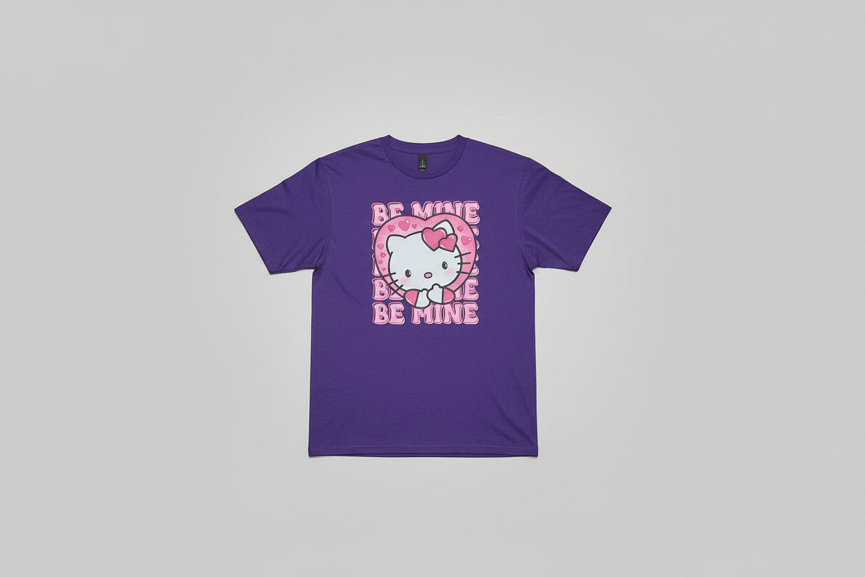 Love Be mine  kitty Crew neck T-shirt #3943