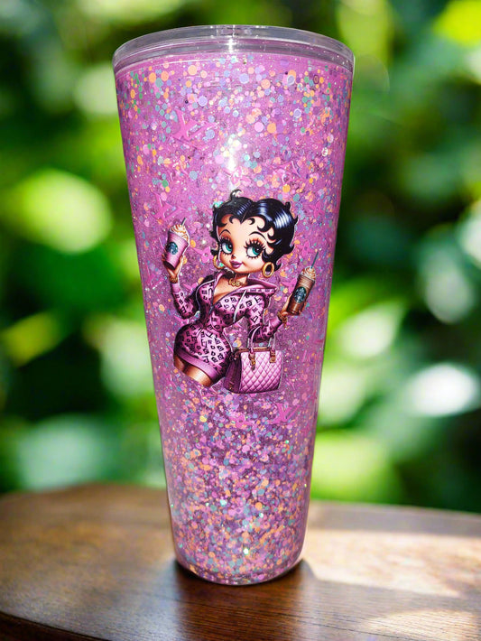 Betty LV Snow globe acrylic tumbler 24oz