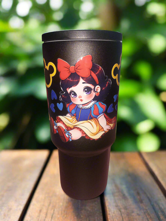 Snow doll 30oz Tumbler/ WITH HANDLE