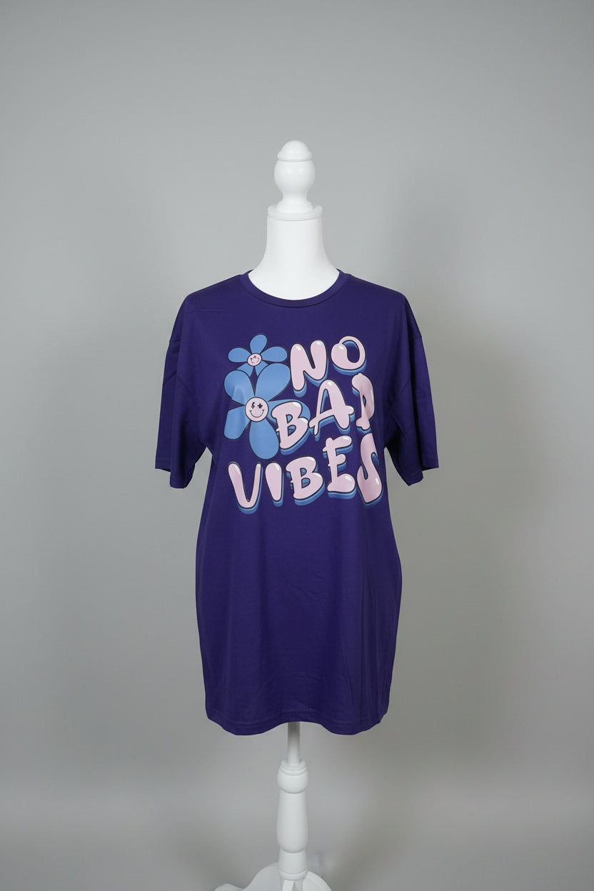 NO BAD VIBES CREW NECK T-SHIRT #3938