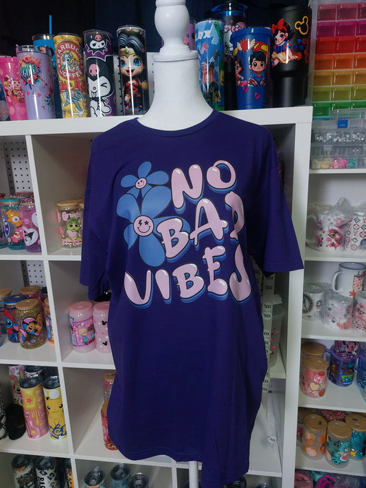 NO BAD VIBES CREW NECK T-SHIRT