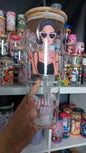 Boss lady 40oz GLASS TUMBLER WITH HANDLE