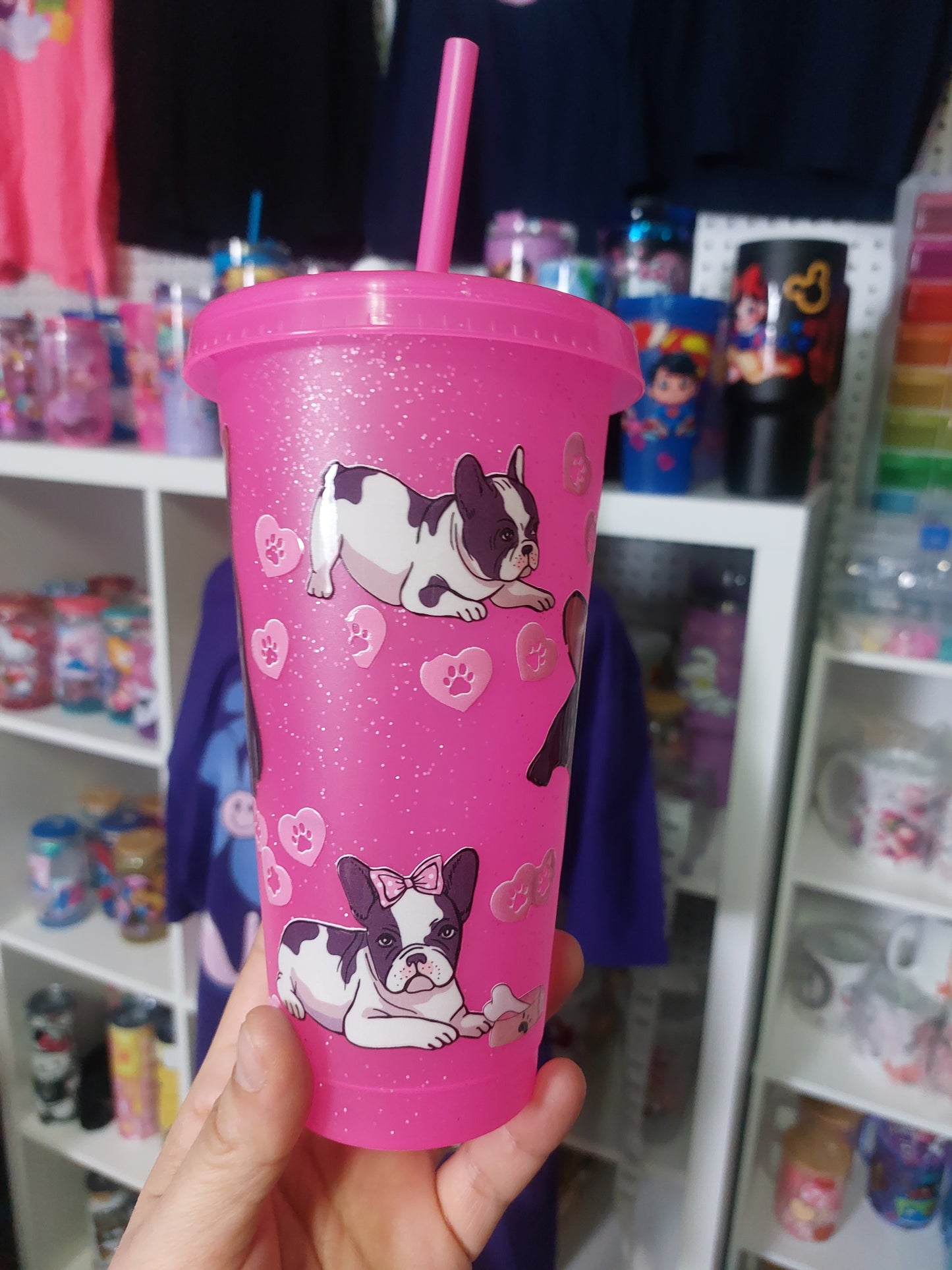 FRENCHI PUPPIES  Cup with straw