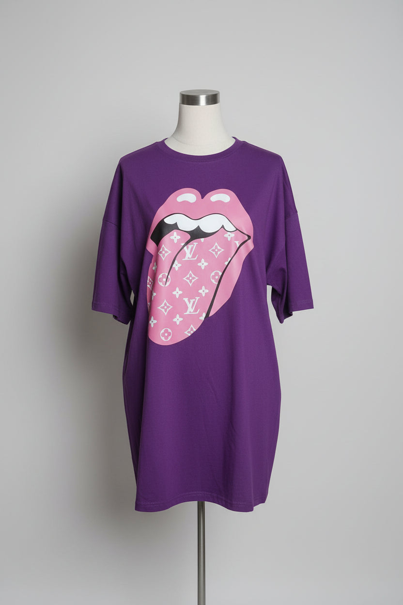 LIPS NECK T-SHIRT #3985