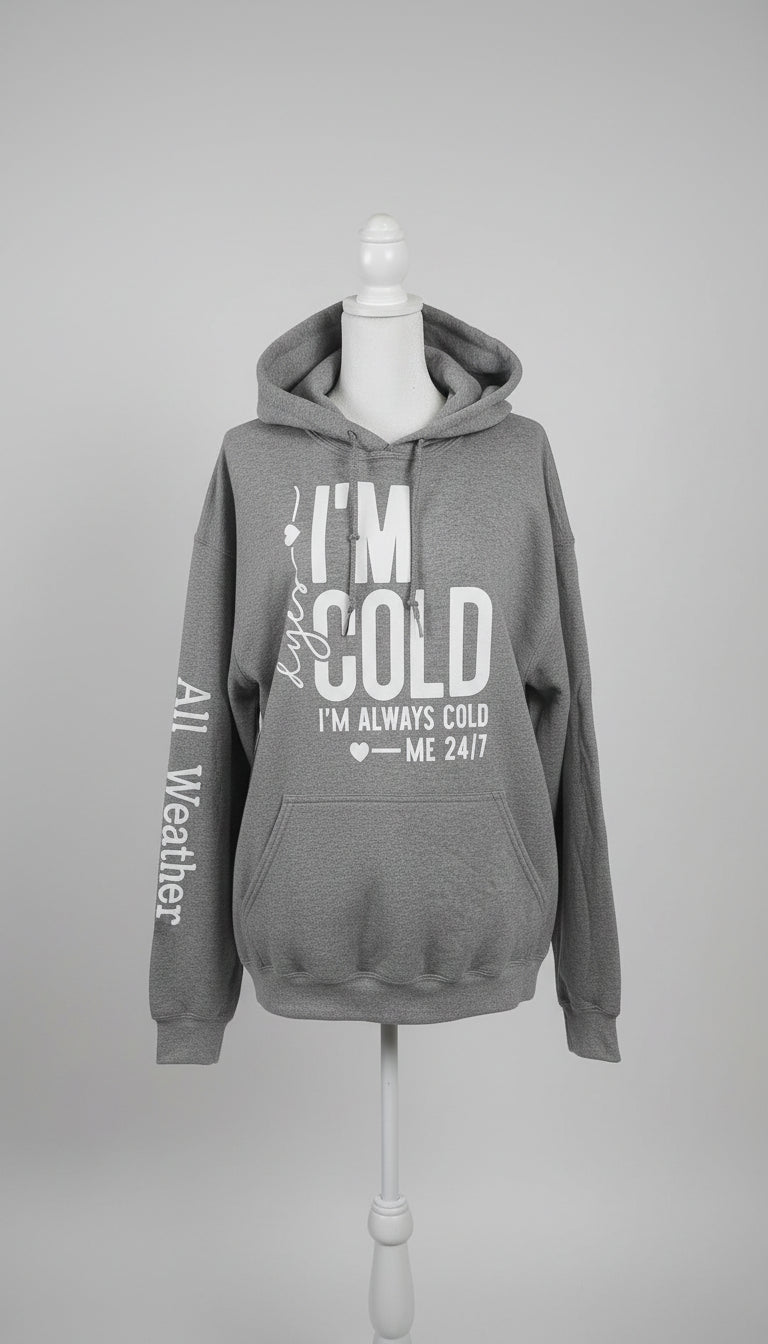 Yes Im cold I'm always cold me 24/7 I'm not made for the cold