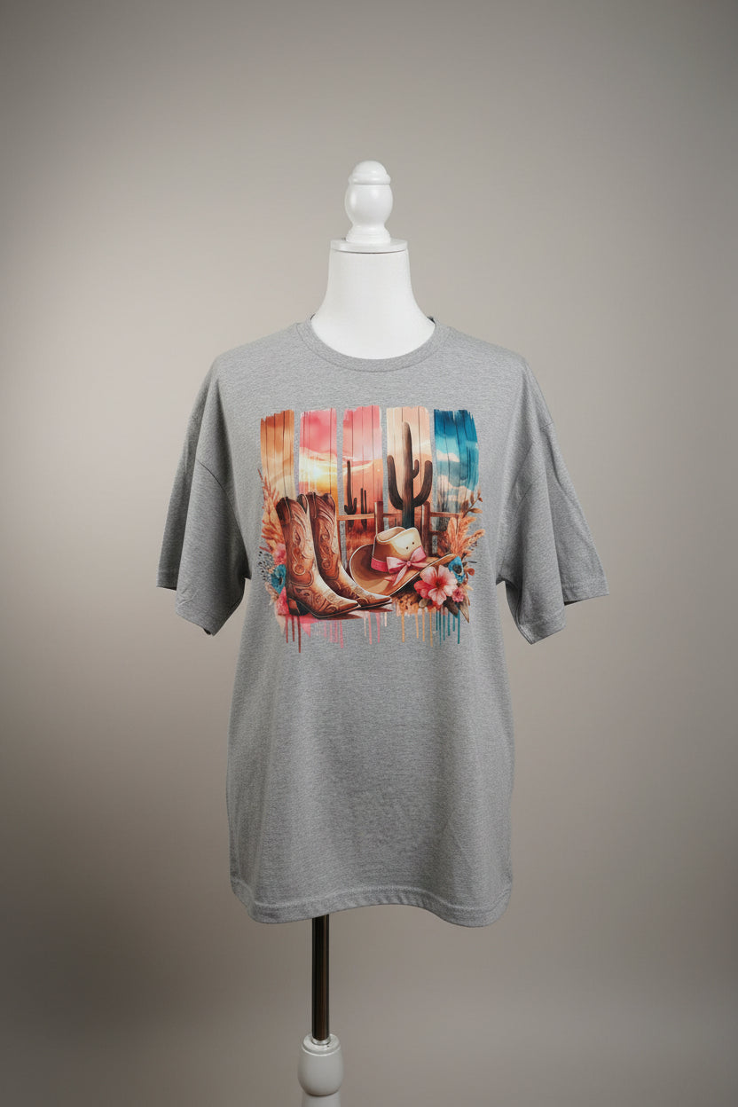 Country style  crew neck t-shirt #3875