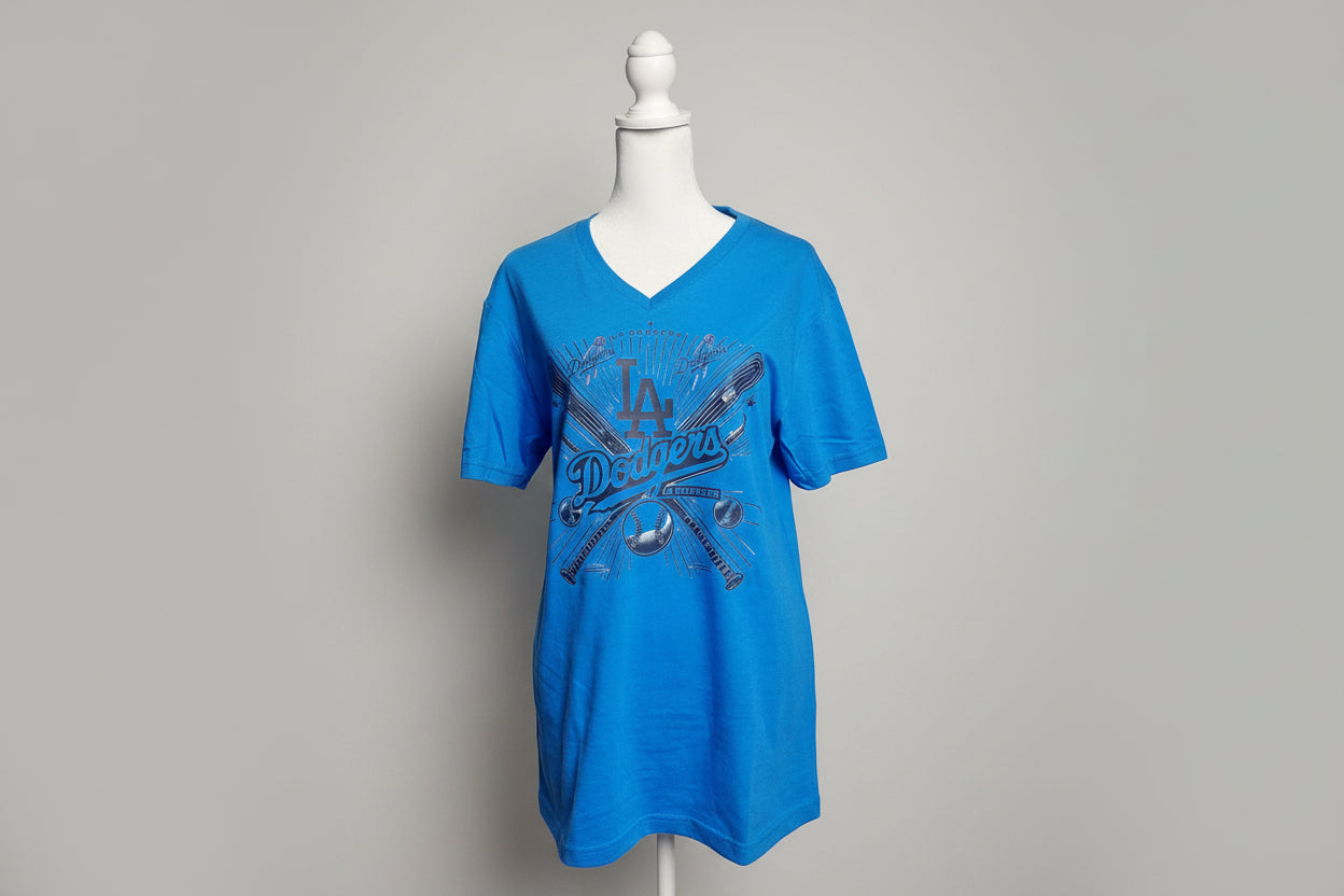 L.A  DODG V-NECK T-SHIRT #3946