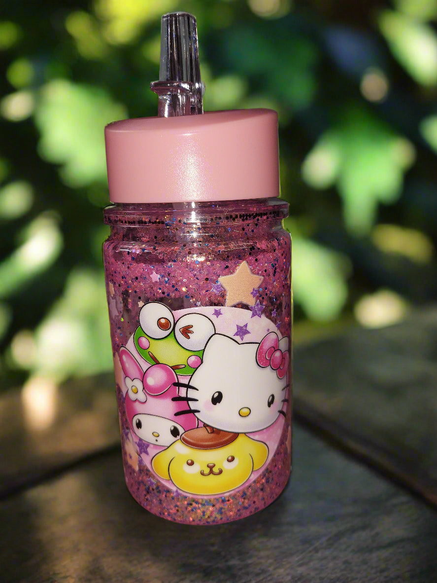 Kitty Plastic Kids Snow globe Tumbler 10oz