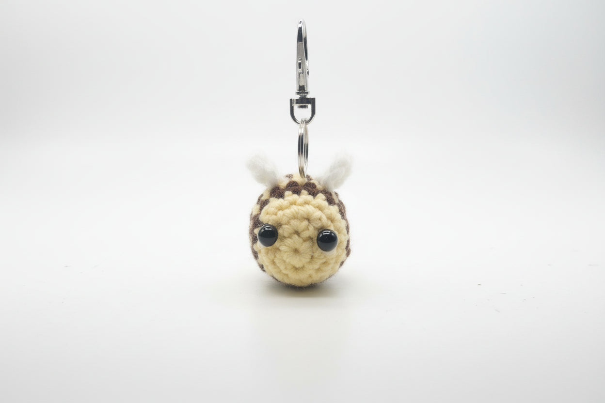 Bee crochet keychain made per order