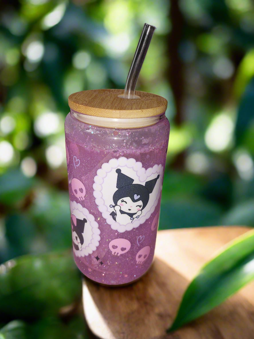 Bunny korom snow globe tumbler 12 oz