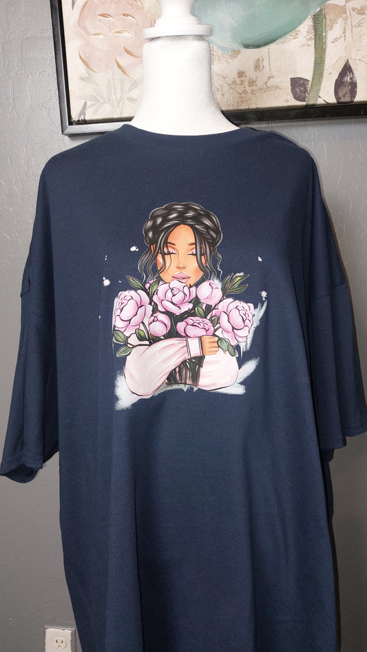 BOSS FLOWER GIRL  CREW-NECK T-SHIRT