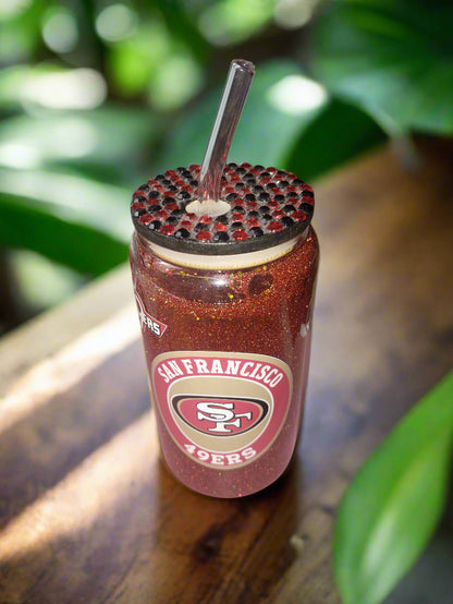 49  FOOTBALL Snow globe tumbler 12 oz