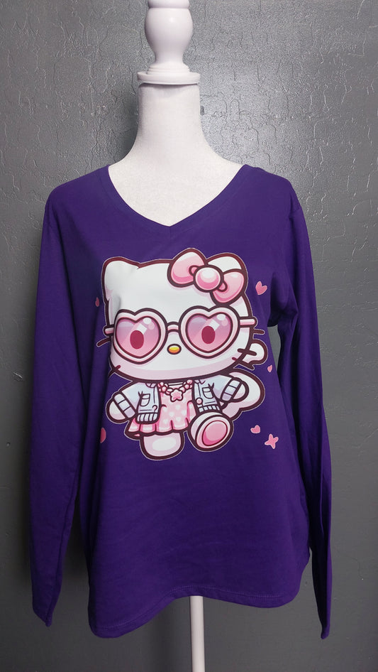Long sleeve V-neck KITTY